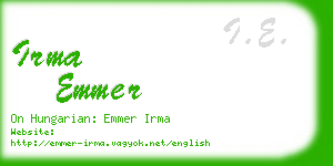 irma emmer business card